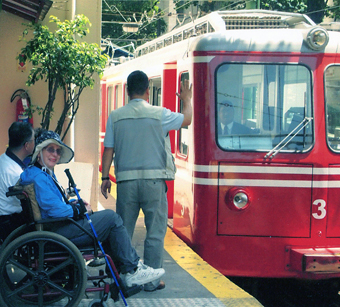 disabled travel wheelchair nancy nate brazil rio marcelo directs car
